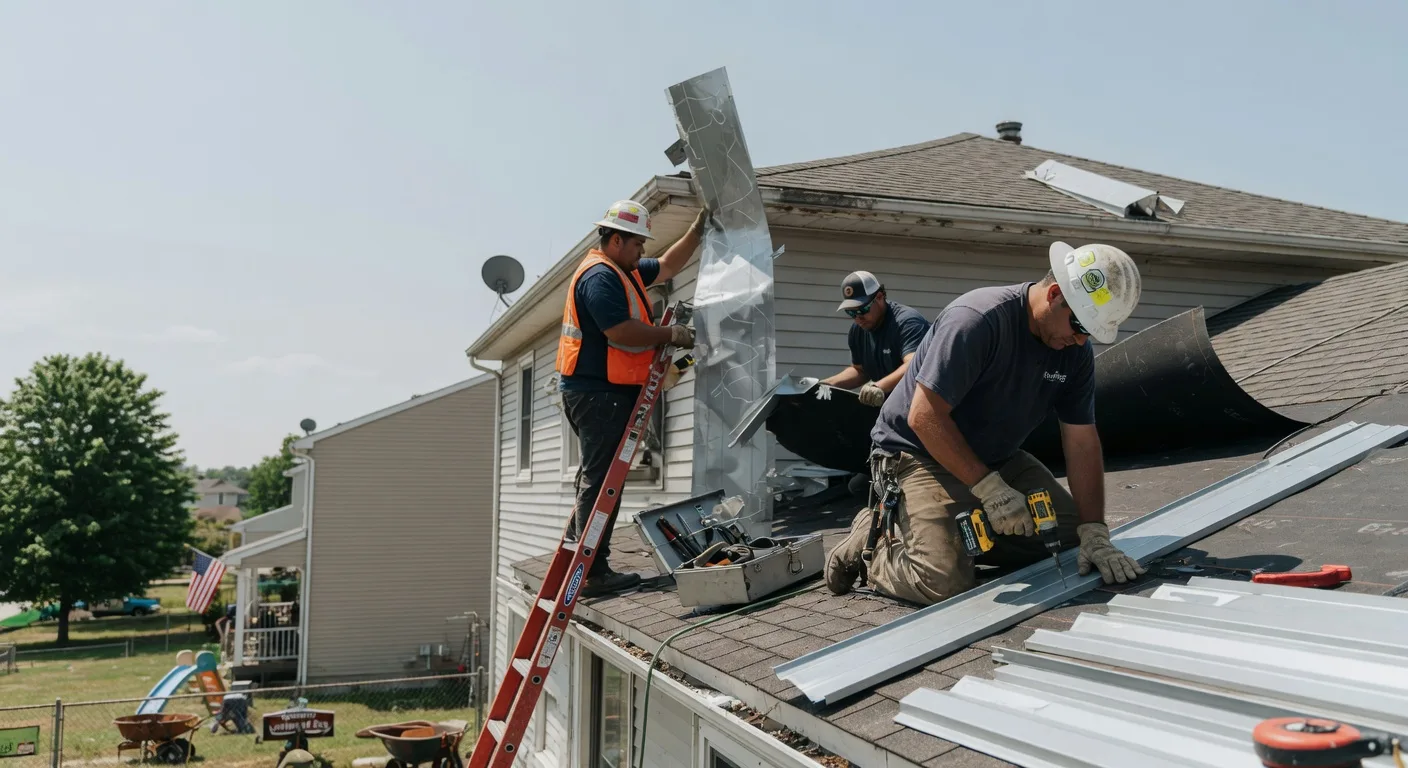 Storm Damage Metal Roof Repair in Claremont, MN